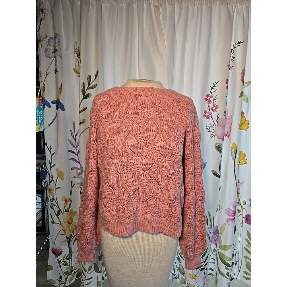 Old Navy Girls Pink Cactus Flower Sweater XL 14-18